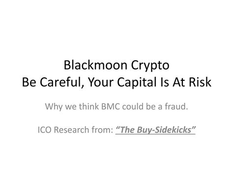 Blackmoon Crypto Due Diligence Ppt