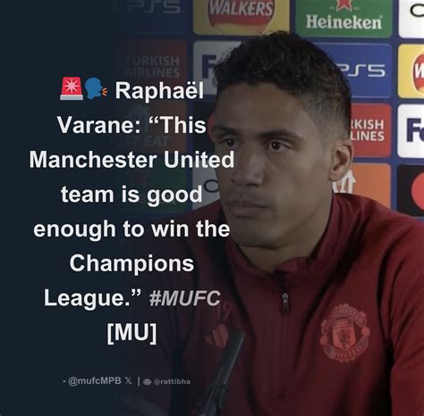 🚨🗣️ Raphaël Varane “this Manchester United Team Is Good Enough To Win