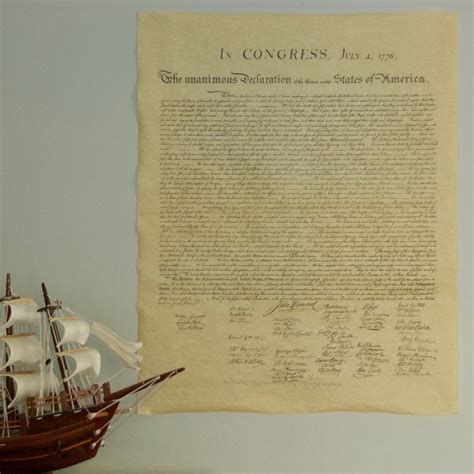 Declaration Of Independence Full Size Reproduction