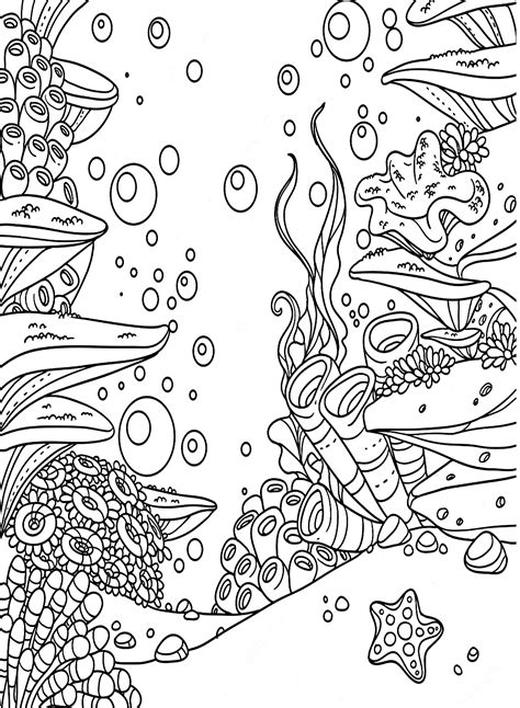 Coral reef Coloring Page - Free Printable Coloring Pages