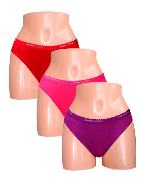 PACK X BIKINI ALGODÓN MUJER SWEET COTTON MULTICOLOR
