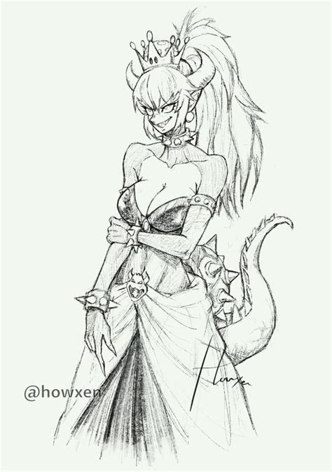 Bowsette Sketch Rmario