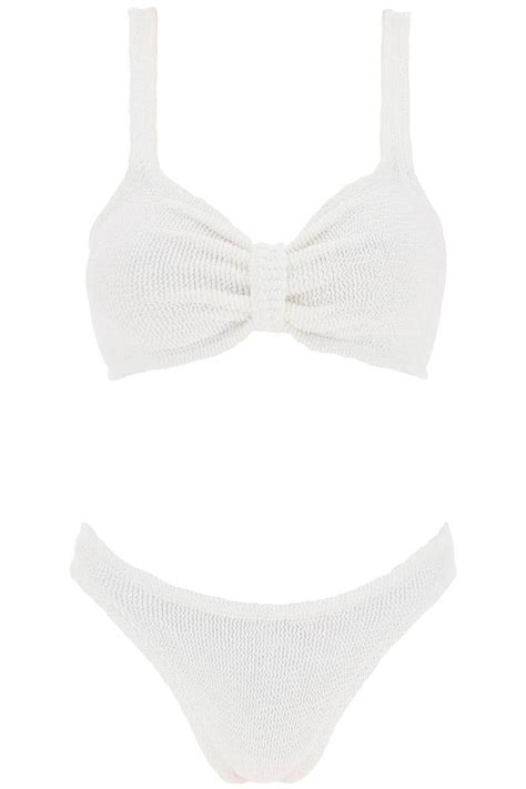 Hunza G Bonnie Bikini Set In White Lyst