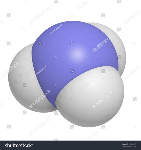 Ammonia Nh3 Molecule Chemical Structure Stock Photo 118150573