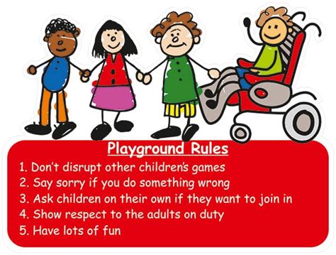 Playground Rules Kiddies Sign Signs2schools