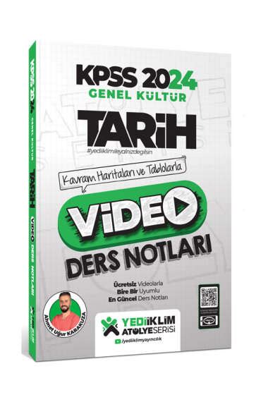 Yediiklim Yayınları 2024 KPSS Atölye Serisi Tarih Video Ders Notları