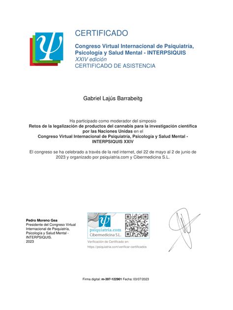 Pdf Congreso Virtual Internacional De Psiquiatr A Psicolog A Y Salud