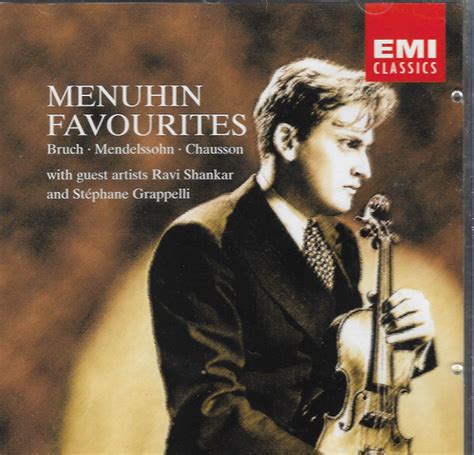 Menuhin Bruch Mendelssohn Chausson Menuhin Favourites 1996 CD