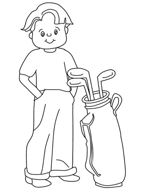 Crianças Jogando Golfe para colorir imprimir e desenhar Colorir Me