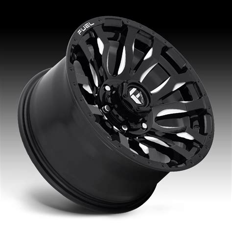 Fuel Blitz D Gloss Black Milled Custom Wheels Rims D Blitz