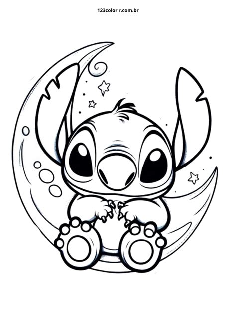 Desenho Do Stitch Pequenininho - 65 Desenhos do Stitch para colorir: Os Mais fofos – 123 Colorir