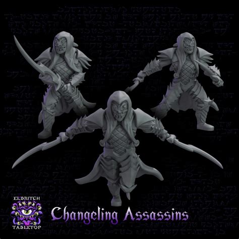 3D Printable Changeling Assassins By Eldritch Tabletop