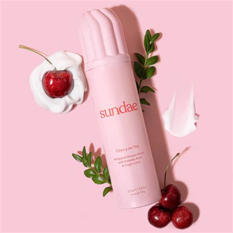 Sundae Body Cherry On Top Whipped Shower Foam With Kakadu Plum And