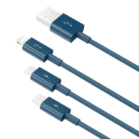 Baseus Superior In Usb Cable With Micro Usb Lightning And Usb C