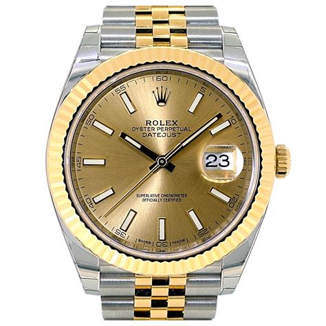 Rolex Datejust 41 Steel And Gold Champagne Dial 126333 Global Watch Shop