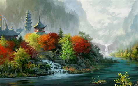 Landscape Painting Wallpapers - Wallpaper Cave