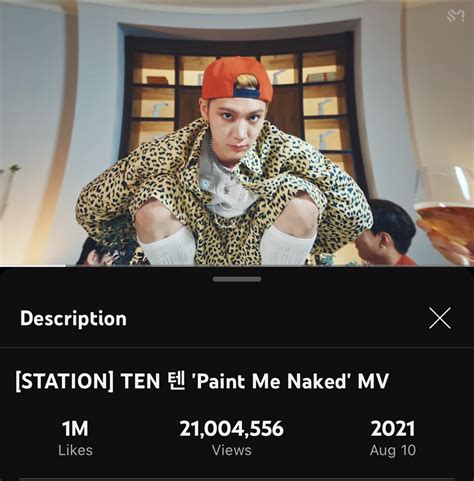ชคชค on Twitter RT TENzenter Congratulations STATION TEN 텐 Paint Me Naked MV has
