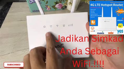 CARA GUNAKAN MODEM SIM KAD MODEM GUNA DATA SIM KAD WiFi BAJET STUDENT