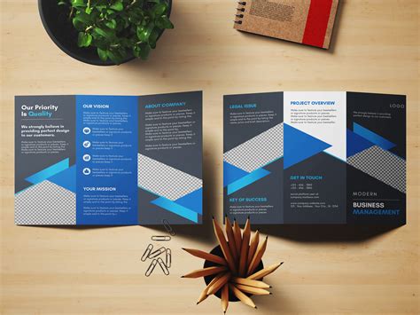 Unique Shape Corporate Trifold Brochure Design On Behance