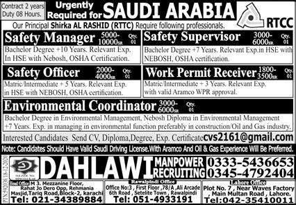 Dahlawi Manpower Jobs In Saudi Arabia Job Advertisement Pakistan