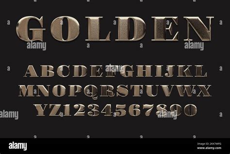 Juego De Letras Del Alfabeto Con Textura De Oro Met Lico