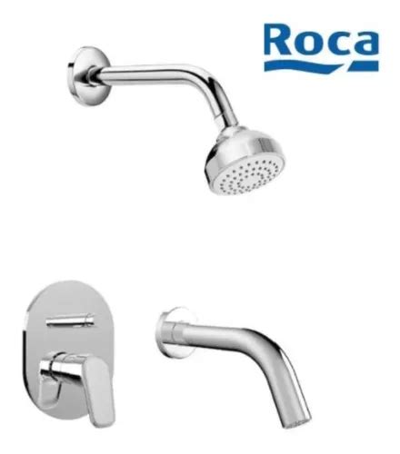 Grifer A Roca Coral Ducha Embutir Con Transferencia Cromo Env O Gratis