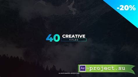 Videohive Creative Titles Project For After Effects