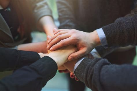 Premium Photo Midsection Of Business People Stacking Hands