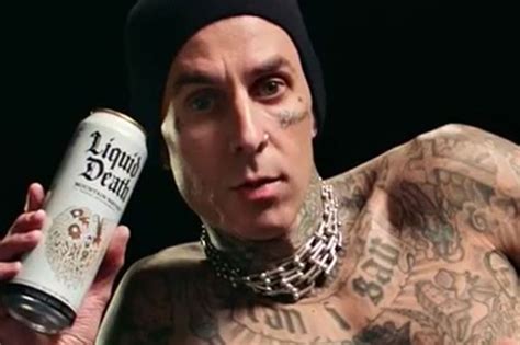 Travis Barker Divides Fans As He Poses NAKED In Advert For Canned Water Brand Irish Mirror Online