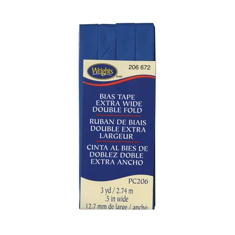 Wrights Extra Wide Double Fold Bias Tape Yale Sku Stash