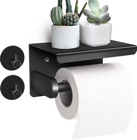 Toiletrolhouder Zonder Boren Met Plank Zelfklevende Toiletrolhouder En