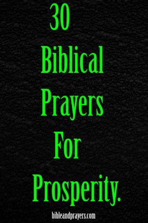 30 Biblical Prayers For Prosperity. -Bibleandprayers.com