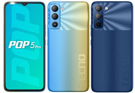 Tecno Pop 5 Pro With 652 Hd Display Android 11 Go Edition 6000mah Battery Launched In