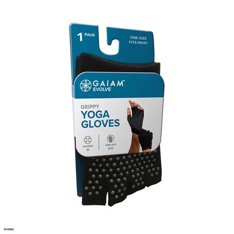 Evolve By Gaiam Grippy Yoga Gloves Smallmedium One Size Black