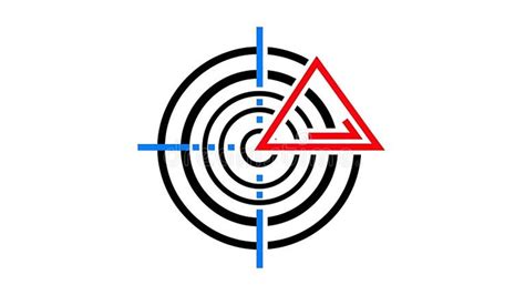 Target With Red Triangle And Crosshairs Stock Illustration