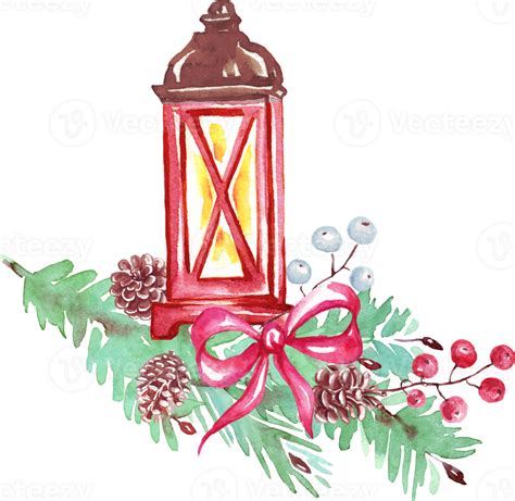 Christmas Composition Watercolor Clipart 33345702 Png