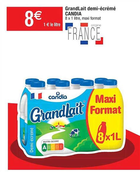 Promo Grand Lait Demi Cr M Candia Chez Cora Icatalogue Fr