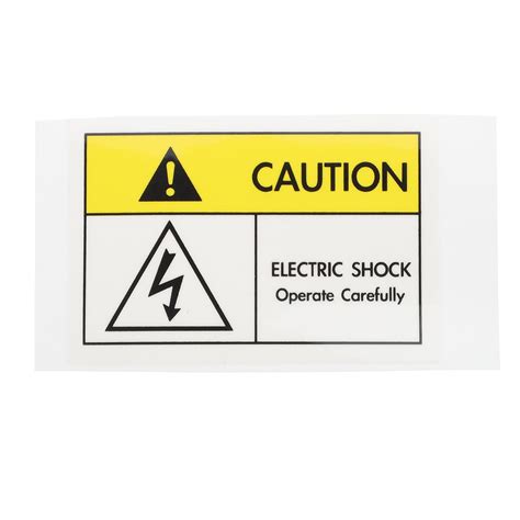 OUNONA 1pc Warning Sign Decal for Electric Shocks, Safety Label Sticker