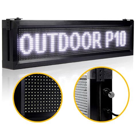 White P Outdoor Led Sign Board Waterproof Lan Programmable Display