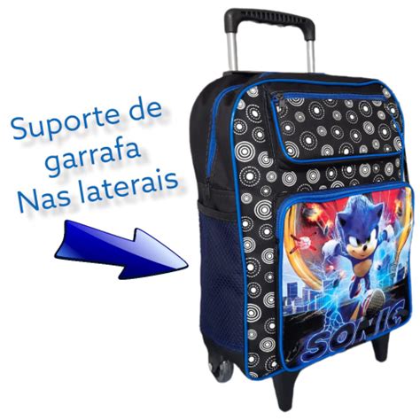 Mochila Infantil Escolar Rodinha Menino Lancheira Estojo