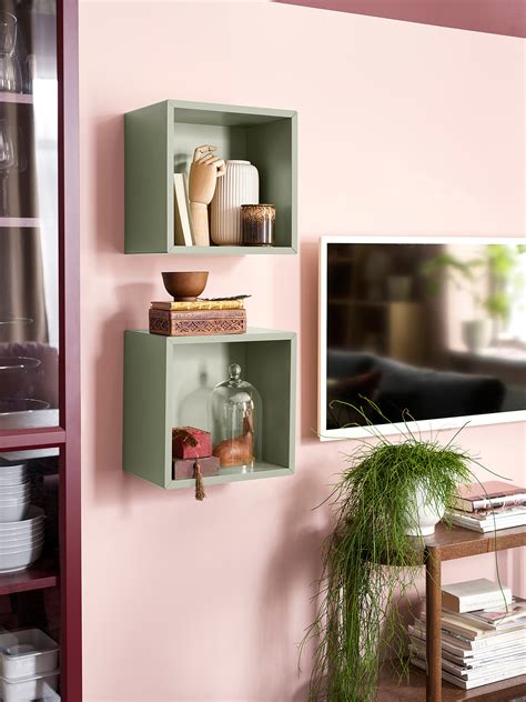 Eket Wall Mounted Shelving Unit Light Green 35x25x35 Cm Ikea Eesti