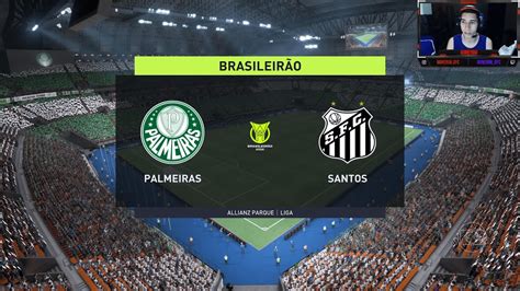 MODO CARREIRA PALMEIRAS CLÁSSICO DIANTE DO SANTOS EP 10