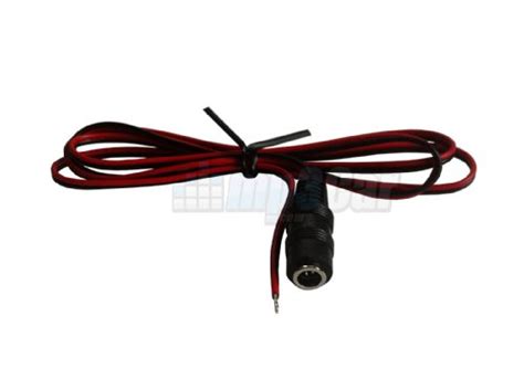 Buy Dc Power 12v 55mm Barrel Connector Female To Pigtail Bare Wires