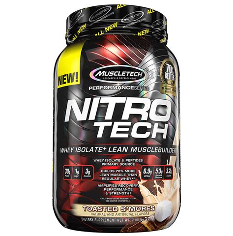 Muscletech Performance Series Nitro Tech Whey Isolate Toasted S Mores