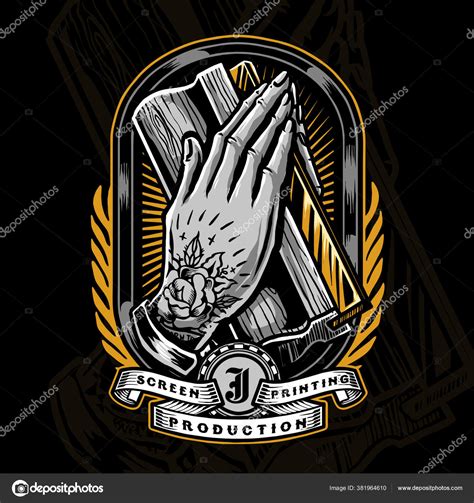 Vector Hand Silk Screen Squeegee Emblem Stock Vector Image By Jerkslab