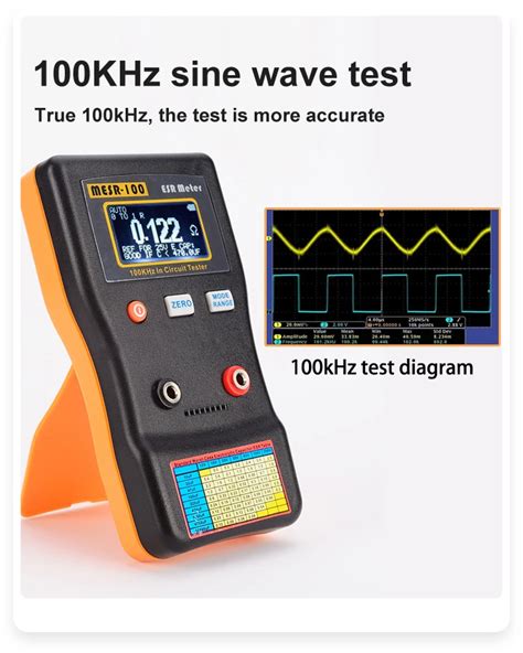 MESR-100 ESR Capacitance Meter Ohm Meter Professional Measuring ...