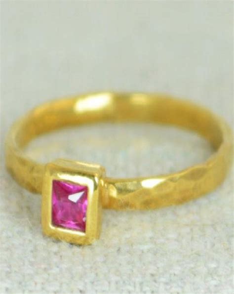 Ceylonmine Ruby Manik Stone Ring With Copper Plated - JioMart