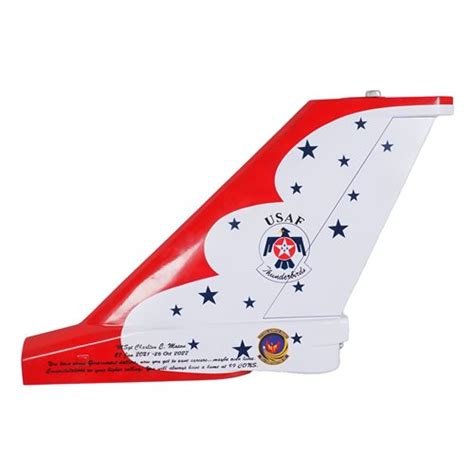 USAF Thunderbirds F 16C Falcon Airplane Tail Flash Custom F 16C