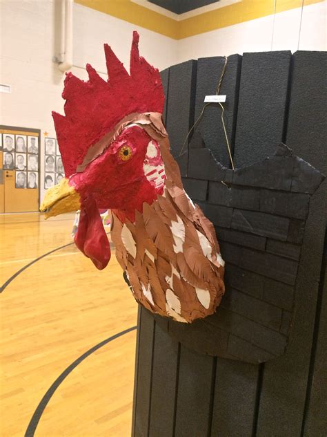 Paper Mâché Animal Heads Rooster Paper Mache Animals Animal Heads