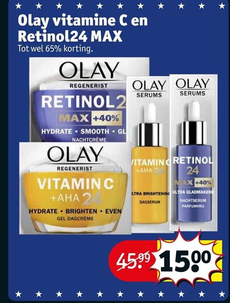 Olay Vitamine C En Retinol Max Aanbieding Bij Kruidvat